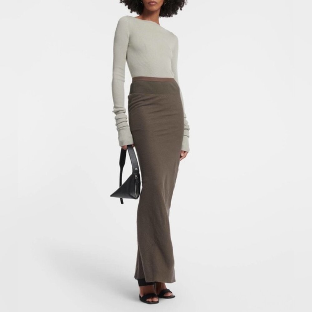 Rick Owens DRKSHDW viscose silk maxi skirt